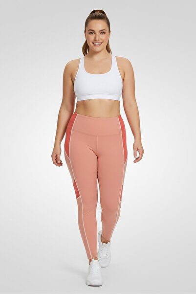 Reebok بنطلون رياضي نسائي بمقاسات كبيرة، وردي