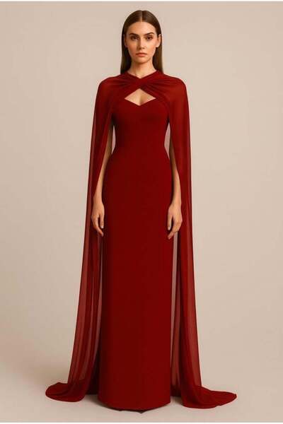 NOK İSTANBUL Carmen Kiss Maxi Dress Burgundy