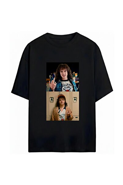 SVART WEAR Тениска  "Stranger Things " с принт, унисекс, овърсайз
