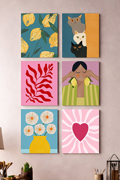 HOMEPACK Set de pictură pe pânză din 6 piese, Pictură pe pânză ELIT004