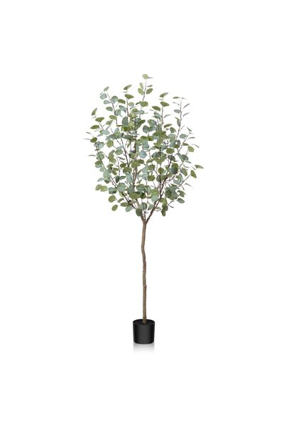 OEM Fopamtri Artificial Eucalyptus Tree - 150cm - size 150 cm - Green - Luxur...