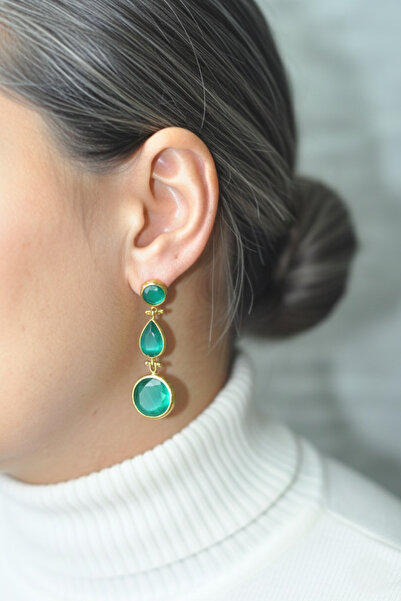 Design by Kadir Kadir Jewellery 22 Ayar Altın Kaplama Vintage Küpe -El İşçili...