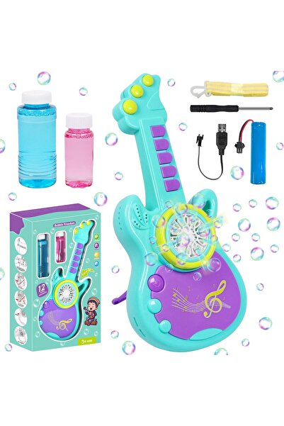 OEM Toyz Mașină de Făcut Baloane Chitară Muzicală, 20cm, LED USB, Jucărie Gră...