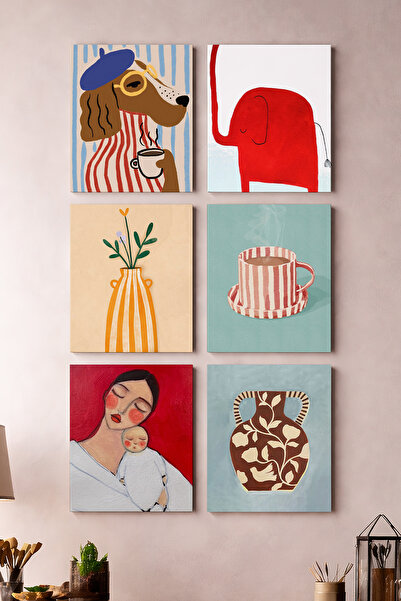 HOMEPACK Set de pictură pe pânză din 6 piese, Pictură pe pânză ELIT002