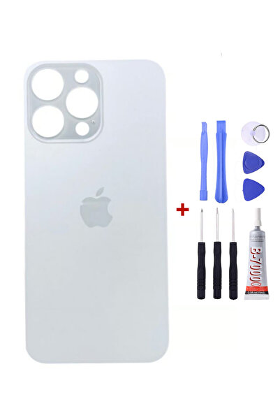Yedcom Iphone 14 PRO MAX Beyaz Arka Cam Kapak Arka Pil Kapağı