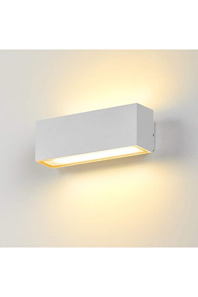 OEM V-TAC LED Wall Light 12W 18x7cm White Aluminum IP65 Up-Down 3000K