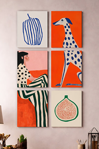 HOMEPACK Set de pictură pe pânză din 6 piese, Pictură pe pânză ELIT009