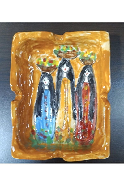 esdekor 9X12Cm Small Ashtray Ceramic Handmade 1 Piece