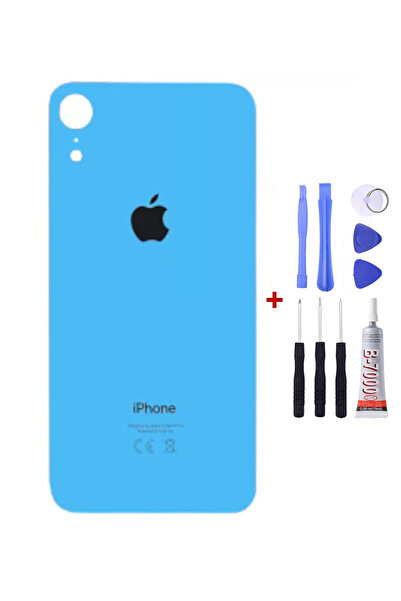 Yedcom Iphone XR Mavi Arka Cam Kapak Arka Pil Kapağı