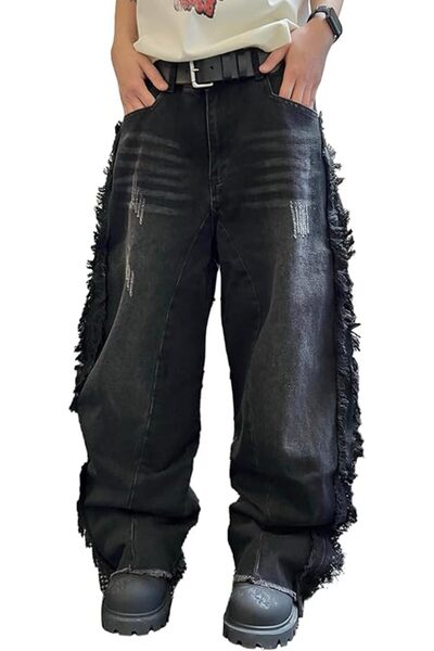 OEM Zewool Blugi Baggy Y2k Hip Hop Negri Oversize - Mărime S