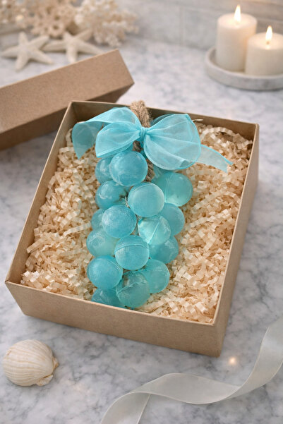 Kotenart Handmade Turquoise Grape Soap – Decorative Bath Soap, Scented Glycer...