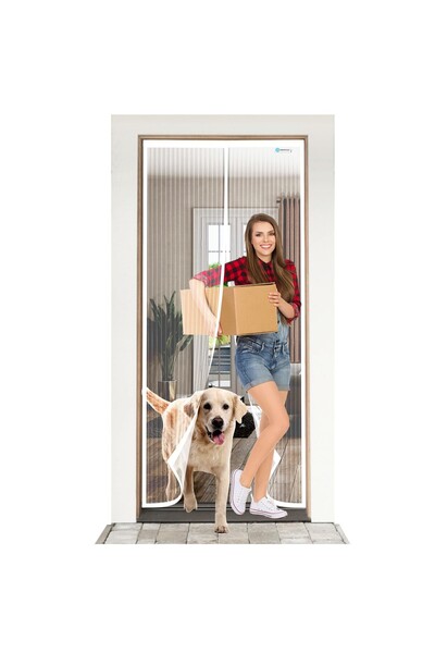 OEM Generic Plasă Țânțari Magnetică 120x230 cm Albă, Perdea Ușă Balcon/Terasă