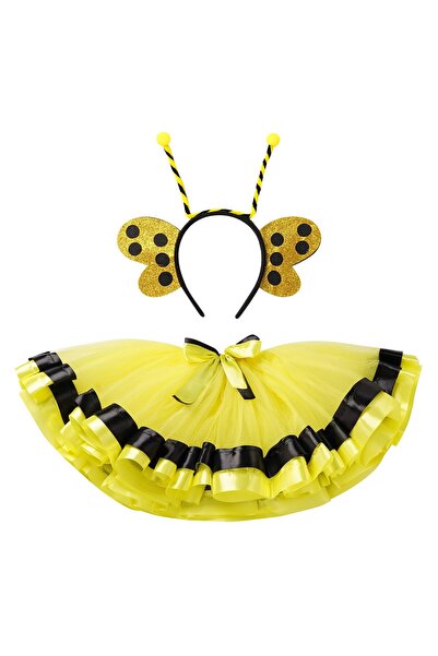 OEM Ibakom Costum Albinuță - Fete - mărime 6-8 Ani - Galben - Tutu Carnaval H...