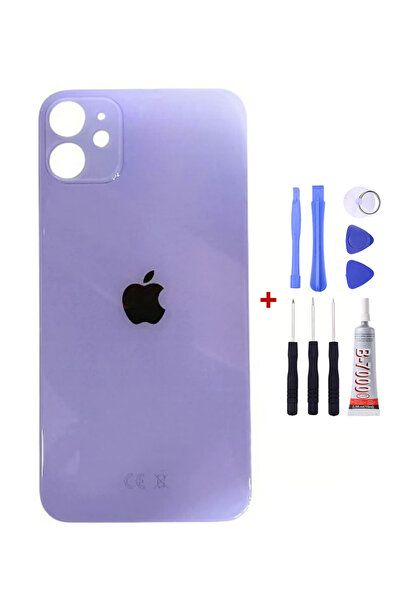 Yedcom Iphone 12 Mor Arka Cam Kapak Arka Pil Kapağı