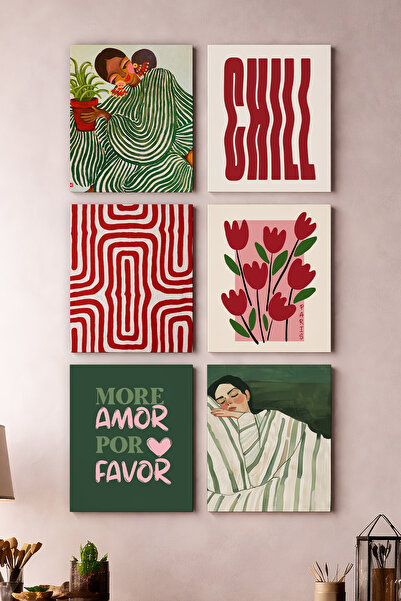 HOMEPACK Set de pictură pe pânză din 6 piese, Pictură pe pânză ELIT010