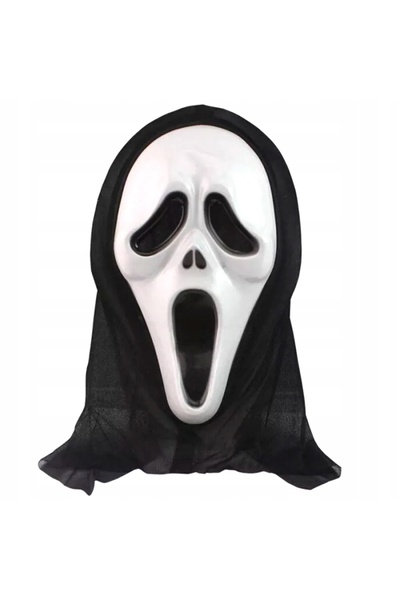OEM Scream Mască Halloween - Ghostface - mărime Universală - Alb Negru - Acce...