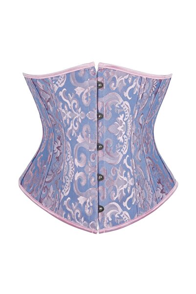 OEM Corset Gotic Renaștentist Violet Satin mărime S Centură Modelatoare Cospl...