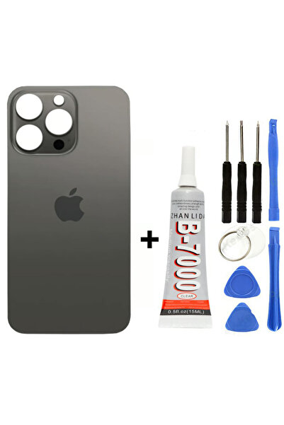 Yedcom Iphone 13 PRO Siyah Arka Cam Kapak Arka Pil Kapağı
