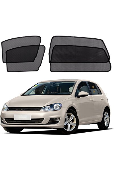OEM Volkswagen Parasolar Auto - Golf VII - mărime 4 piese - Negru - Plase Pro...