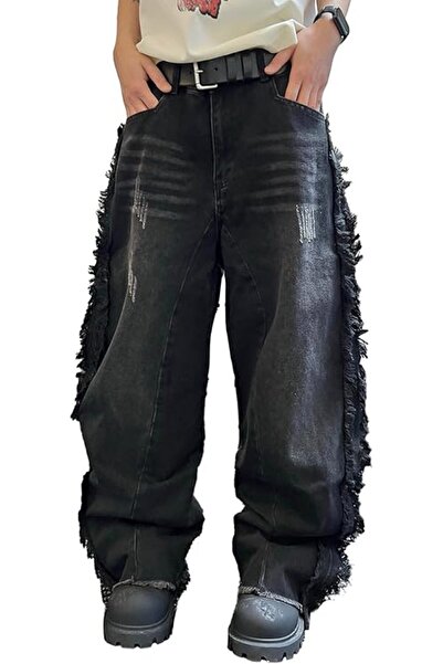 OEM Zewool Pantaloni Jeans Baggy - Y2k Hip Hop - mărime XXL - Negri Denim - S...