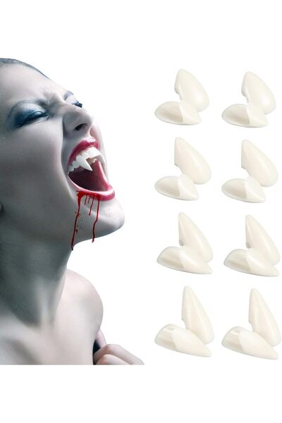 OEM Vampire Teeth - Dracula - size 13-19mm - White Resin - Halloween Cosplay ...