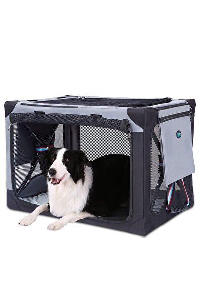 OEM Ownpets Geantă Transport Câini - Pliabilă - mărime M - Gri - Cușcă Auto V...