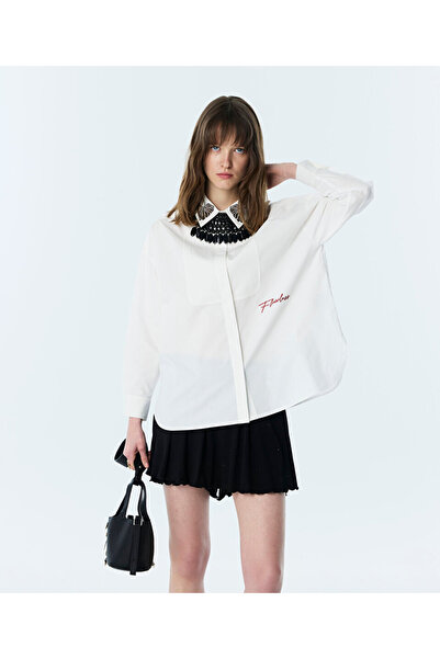 Twist KONTRAST NAKIŞLI GÖMLEK