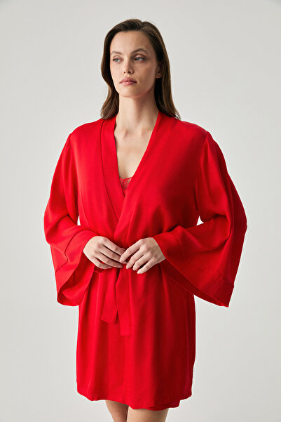 Penyemood viscoză halat kimono din satin texturat