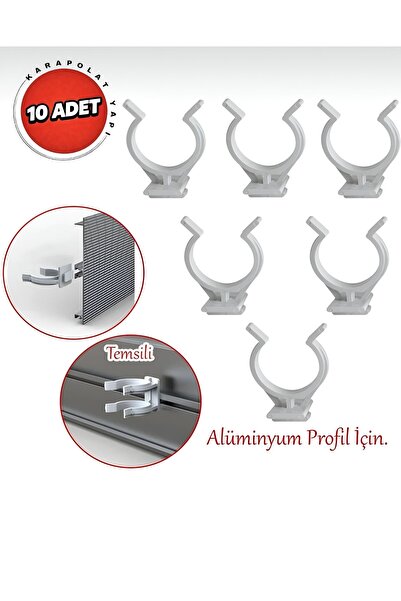 KarapolatYapı Baza Klipsi 10 Adet - Mutfak Dolap Tezgah Altı Profil Tutucu”