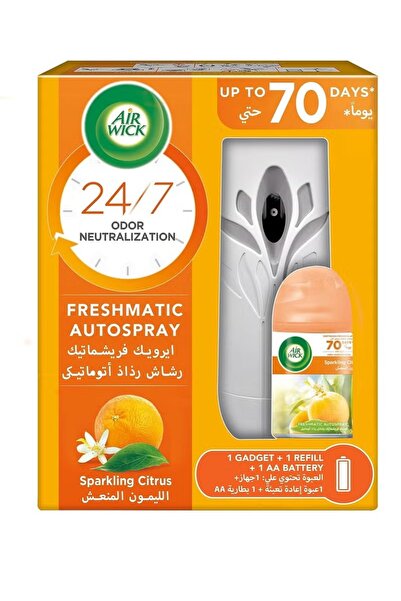 Air Wick مجموعة بخاخ معطر جو فريشماتيك الأوتوماتيكي لتحييد الروائح، برائحة ال...