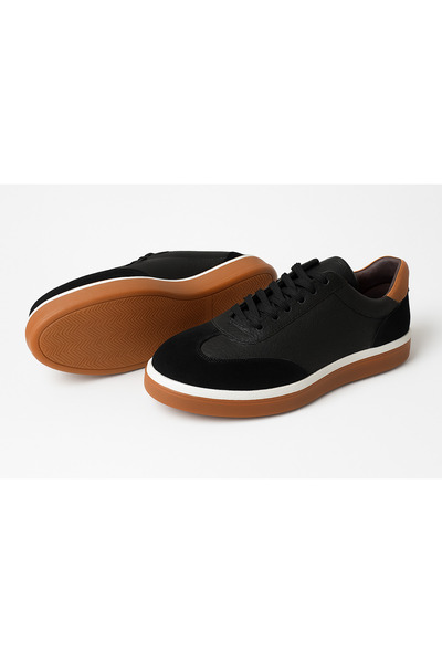 Growish Gr0486 Genuine Leather Nubuck Colored Rubber Sole Top Quality Black S...