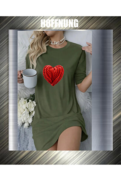 HOFFNUNG Μακρύ μπλουζάκι unisex, κοντομάνικο, με στρογγυλή λαιμόκοψη, με στάμ...