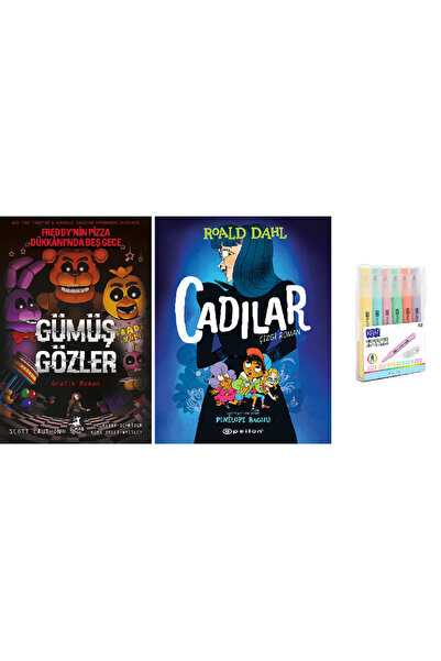Epsilon Yayınevi Gümüş Gözler + Roald Dahl Cadılar 2 Kitap Set Kalem Seti HD