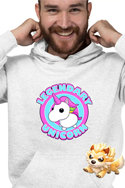 OEM Ανδρικό Φούτερ με Κουκούλα Adopt Me Roblox Legendary Unicorn