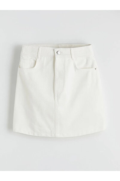 LC Waikiki LCW Kids Kahverengi Kız Çocuk Gabardin Şort Etek