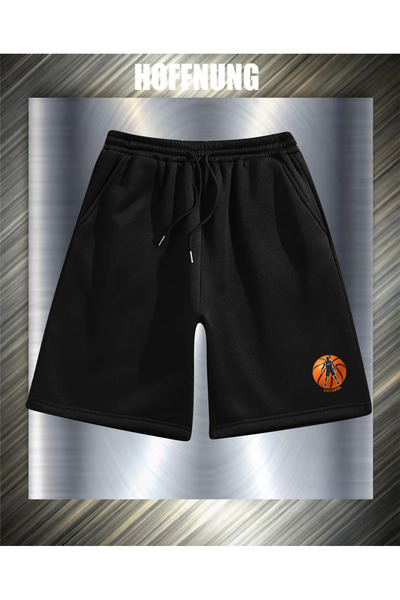 HOFFNUNG Unisex 2Ip Comfortable Fit Basketball Player Printed Sweatpants Shorts