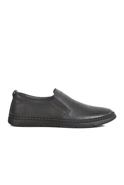 Aspor Black Genuine Leather Men's Casual Shoes