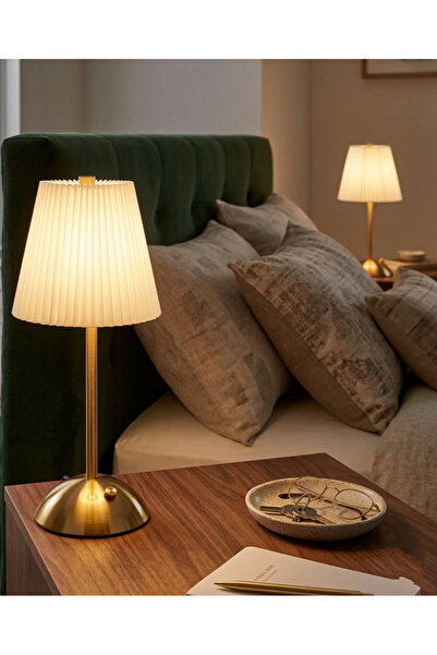 N Naturel Aydınlatma Kablosuz Şarjlı Masa Lambası - Type-C Girişli, 3 Renk Mo...