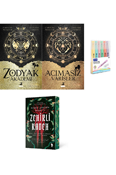 Nemesis Kitap Zodyak Akademi 1 - 2 + Zehirli Kadeh 3 Kitap KALEM SET HD