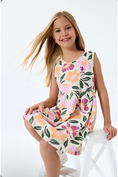 Uspa Girl Child Soft-Textured Summer Cotton Combed Dress