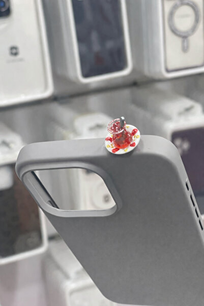 lotusbybuket حافظة سيليكون على شكل كوب شاي لهاتف آيفون 12-12 برو (يمكن أن تطر...