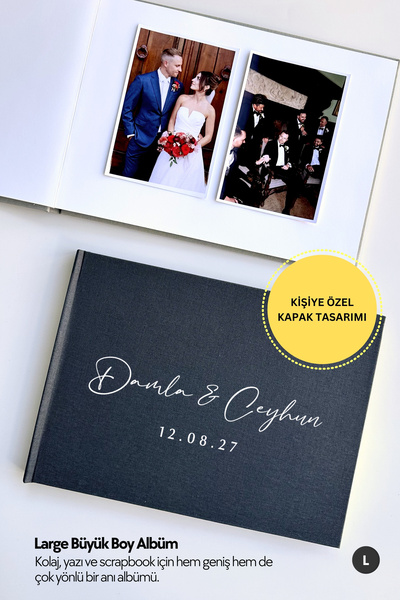 Norm Design L Büyük Fotoğraf Albümü | Keten Anı Defteri | Instax Günlüğü | He...