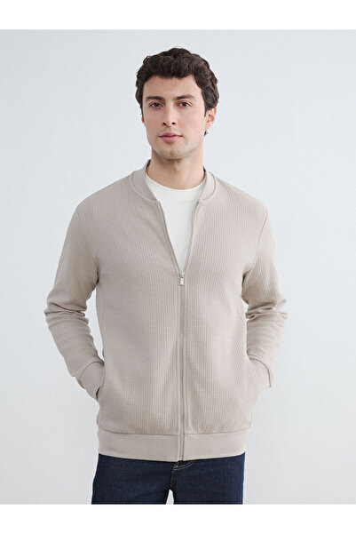 LC Waikiki Ozmarka New Season College Collar Men's Zippered Sweatshirt