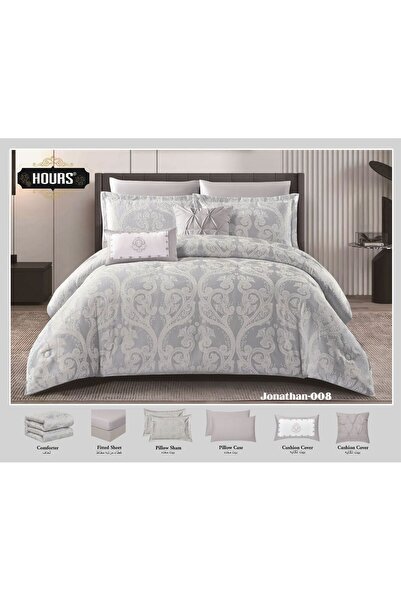 HOURS Summer Jacquard Bedspread, Single and a Half Size, 4 Pieces, Fluffy