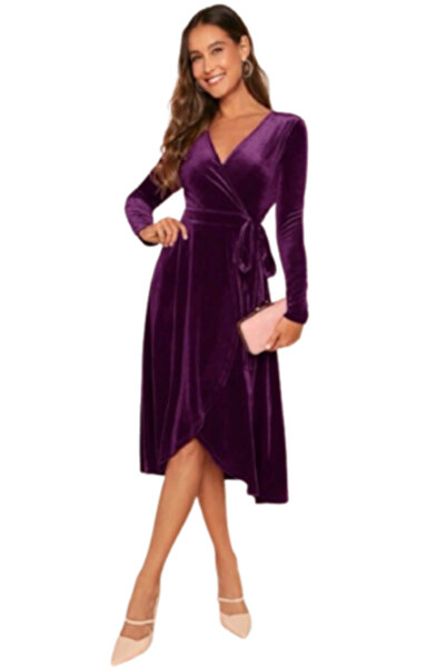 Voguet Rochie din catifea , petrecut