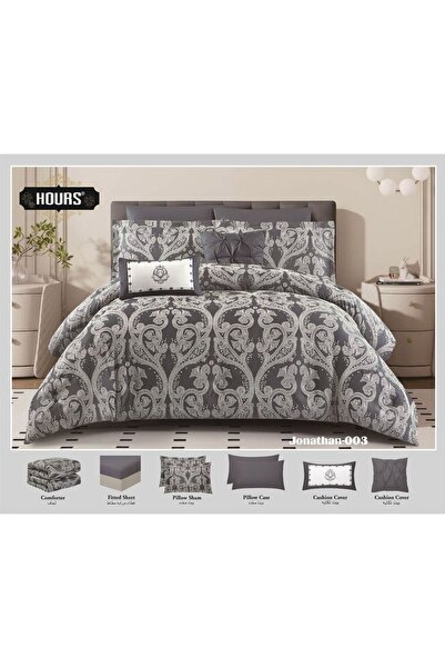 HOURS Summer Jacquard Bedspread, Single and a Half Size, 4 Pieces, Fluffy