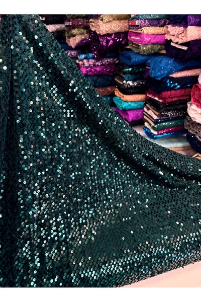 MEKİK MANİFATURA Sequined Velvet Fabric Premium Quality