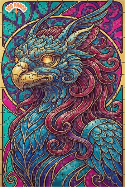 Esranın Dünyası Majestic Winged Creature Oil Painting Lookalike Art Puzzle 15...