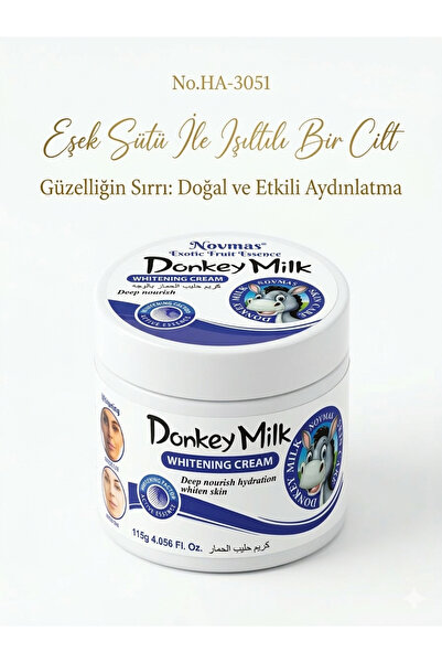 NOVMAS Donkey Milk Whitening Cream - Beyazlatıcı ve Aydınlatıcı Eşek Sütü Kre...