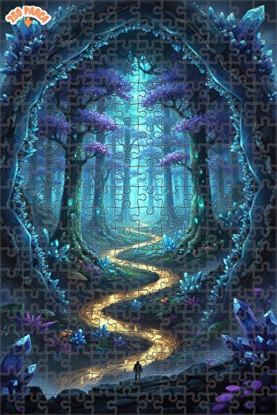 Esranın Dünyası Mysterious Crystal Forest Journey Double Layer Framed Wooden ...
